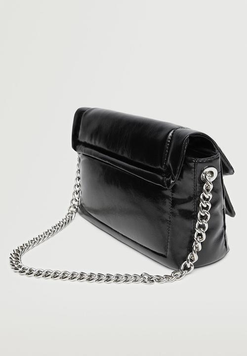 MANGO - Flap chain bag - black