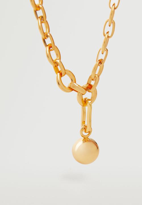MANGO - Tassel pendant necklace - gold