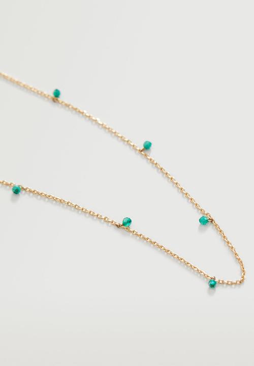 MANGO - Crystal bead necklace - green