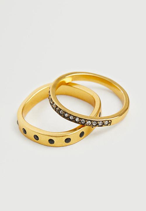 MANGO - Combined ring 2 set - gold