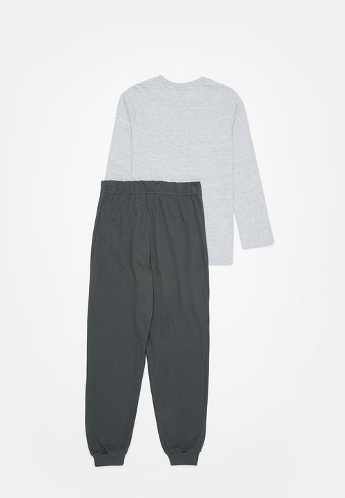 Rebel Republic - Boys top & pants pj set - grey/charcoal