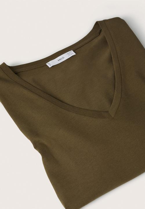 MANGO - T-shirt sacov2 - dark green