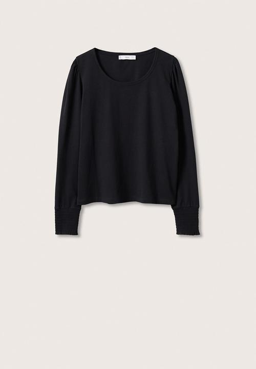 MANGO - T-shirt vicky2 - black