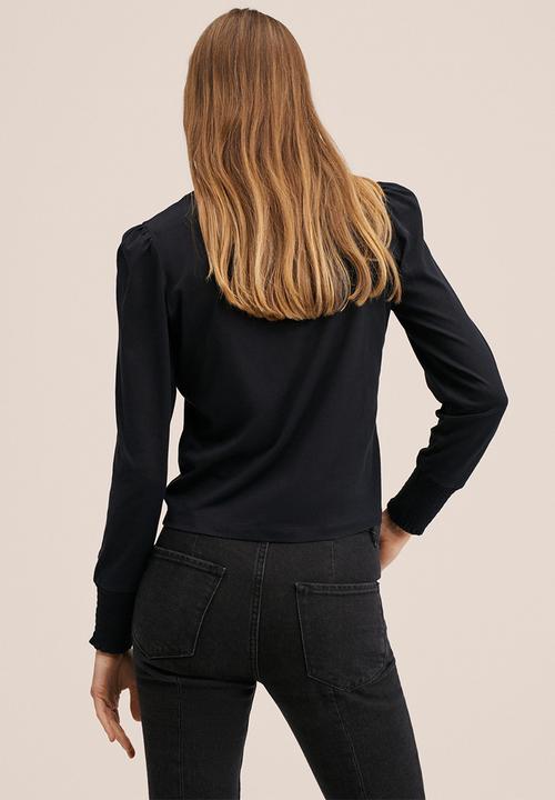 MANGO - T-shirt vicky2 - black