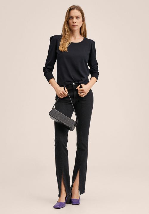 MANGO - T-shirt vicky2 - black