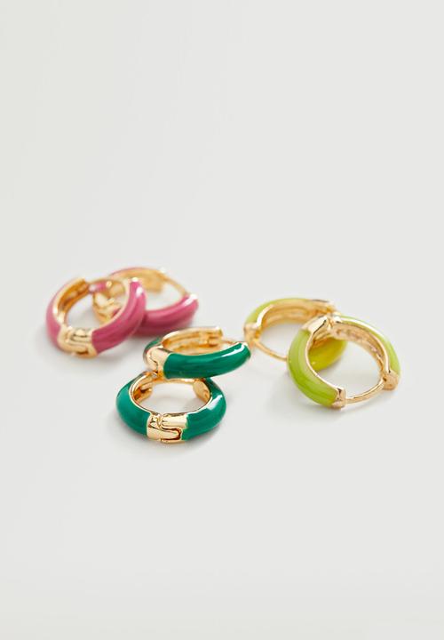MANGO - Mixed hoop  earrings - gold