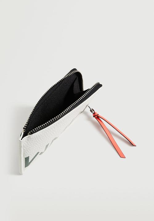 MANGO - Saffiano-effect cardholder - green