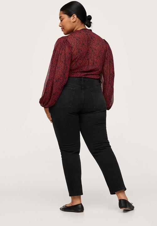MANGO - Plus blouse coeur - red