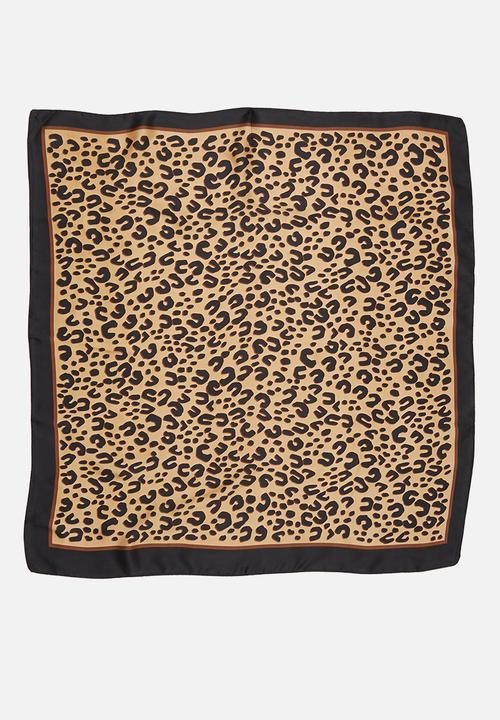 Superbalist - Animal print neckerchief - black & brown