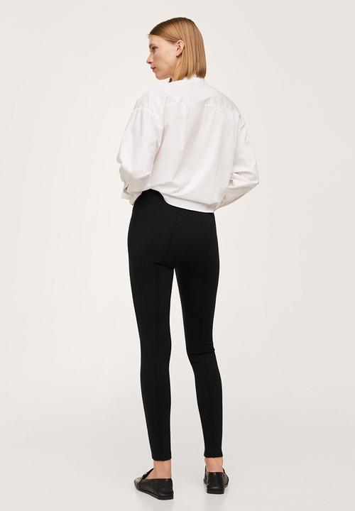 MANGO - Leggings punta-a - black