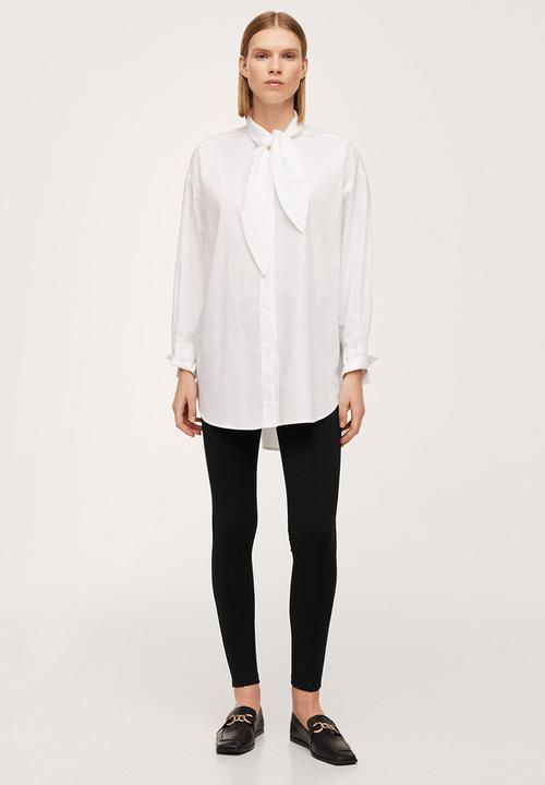 MANGO - Leggings punta-a - black