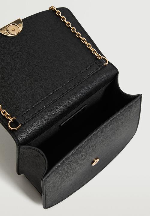 MANGO - Flap chain bag - black