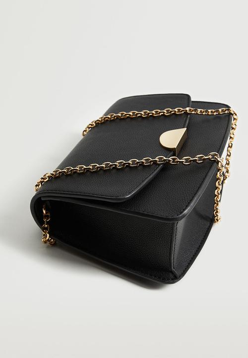 MANGO - Flap chain bag - black
