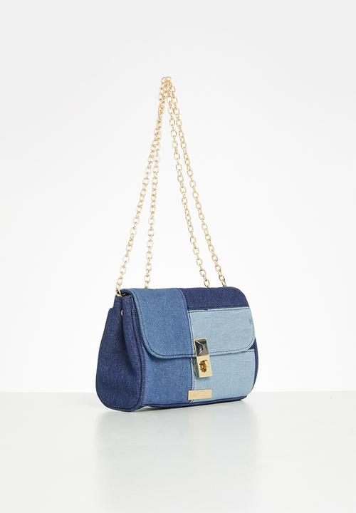 SISSY BOY - Denim patchwork crossbody - blue