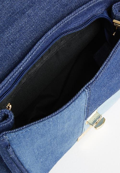 SISSY BOY - Denim patchwork crossbody - blue