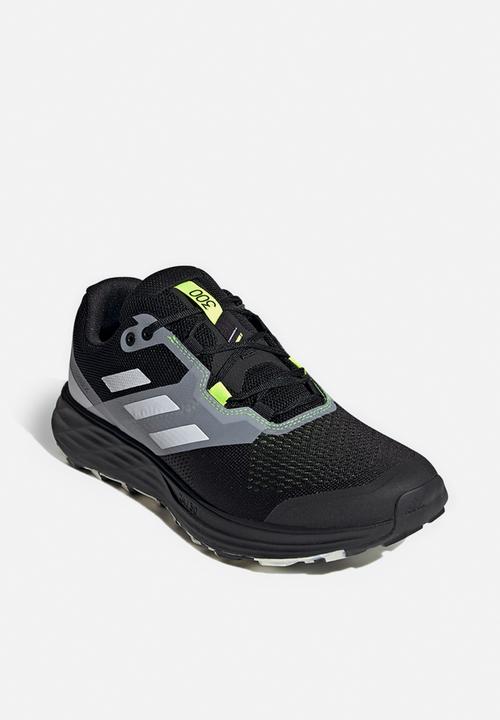 adidas Performance - Terrex two flow - core black/crystal white/solar yellow