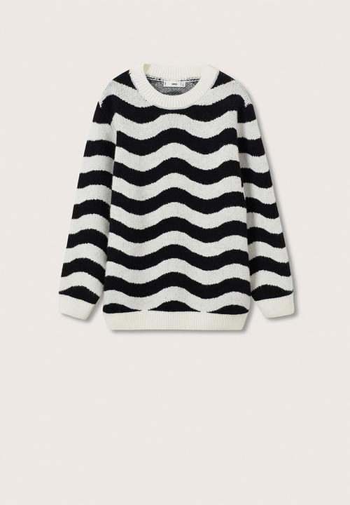 MANGO - Sweater behia - black & white
