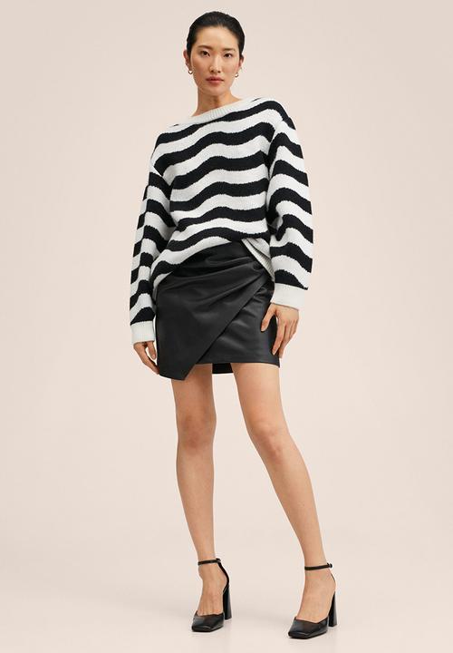 MANGO - Sweater behia - black & white