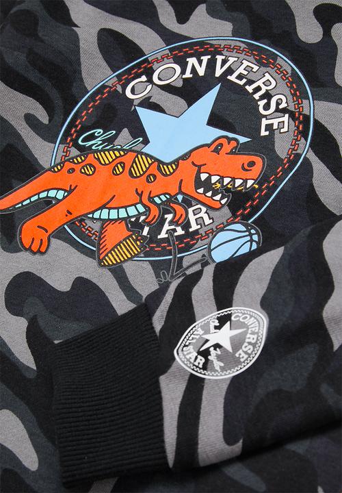 Converse - Cnvb camo crew jogger set - grey & black