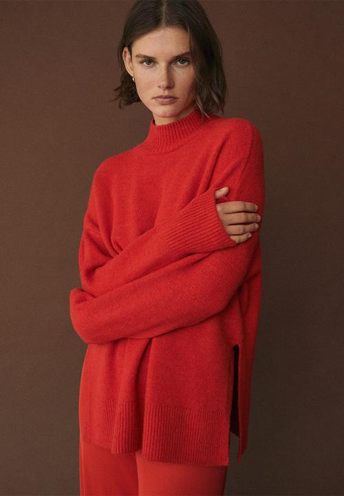 MANGO - Sweater gorri - red