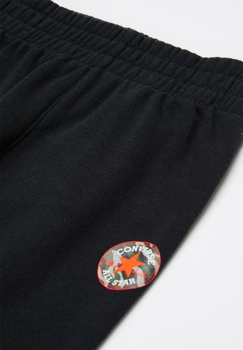 Converse - Cnvb camo crew jogger set - black & green