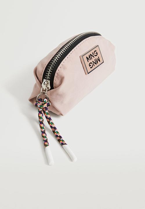 MANGO - Logo coin purse with zip - pink