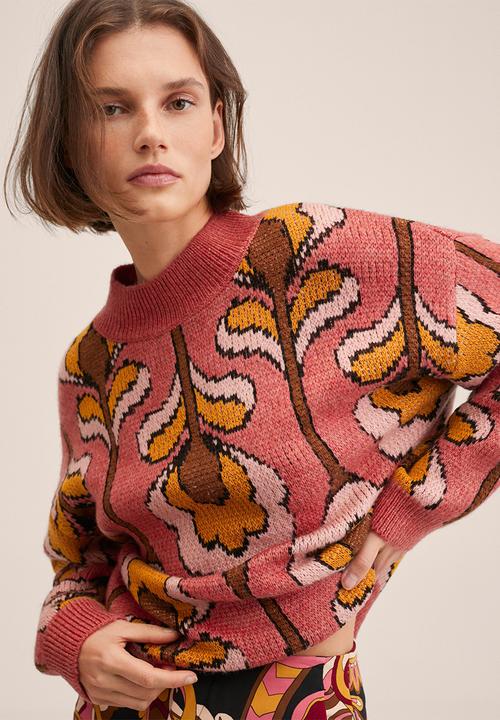 MANGO - Sweater retro - pink
