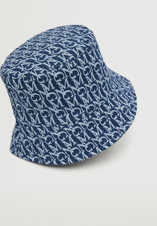 MANGO - Bucket hat with logo - blue
