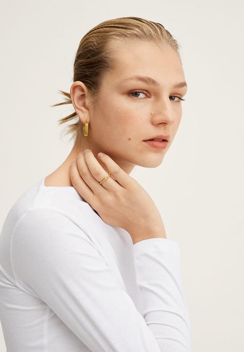 MANGO - T-shirt saco2 - white