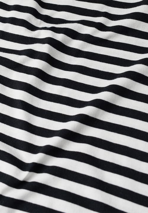 MANGO - T-shirt saco2 - black & white 