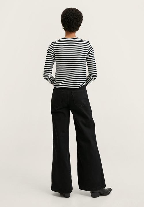 MANGO - T-shirt saco2 - black & white 