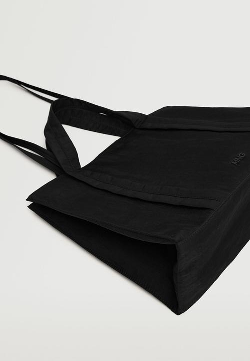 MANGO - Logo shopper bag - black