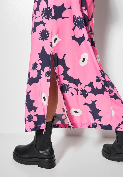 Superbalist - The woven tee dress - pink mono florals