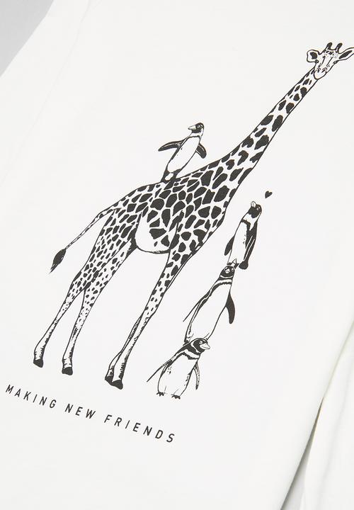 MANGO - T-shirt sheldon - white & black 