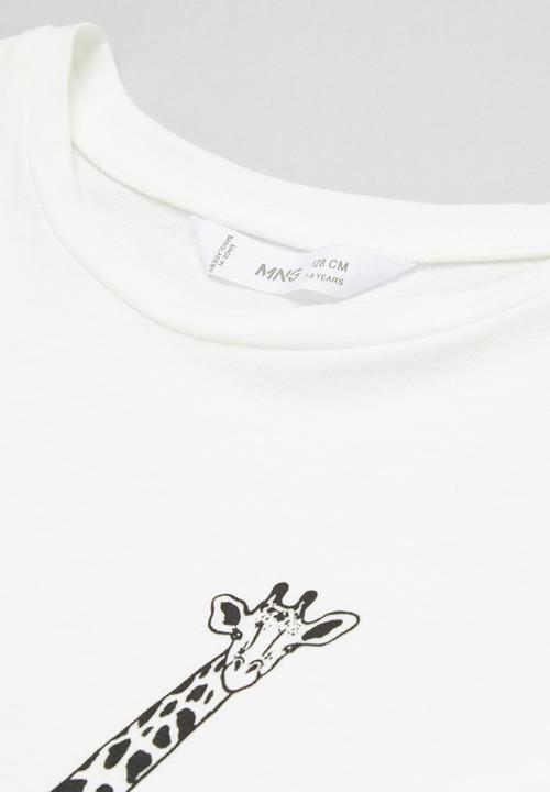 MANGO - T-shirt sheldon - white & black 