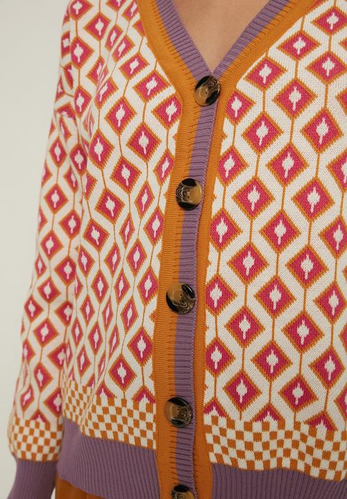 Trendyol - Jacquard knitwear cardigan - lilac