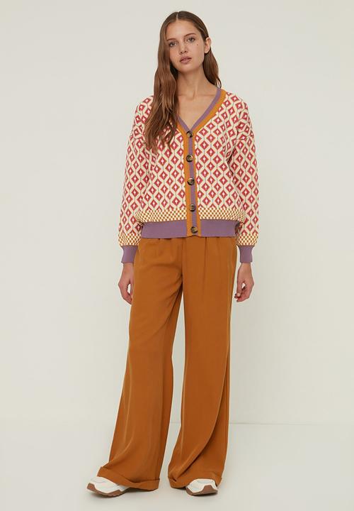 Trendyol - Jacquard knitwear cardigan - lilac