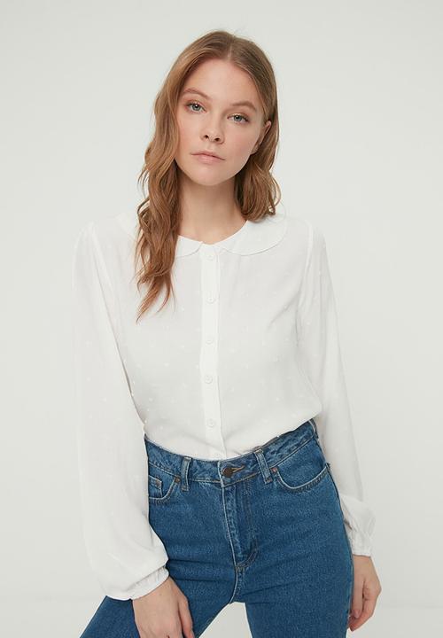 Trendyol - Collar detailed shirt - ecru