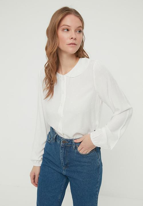 Trendyol - Collar detailed shirt - ecru