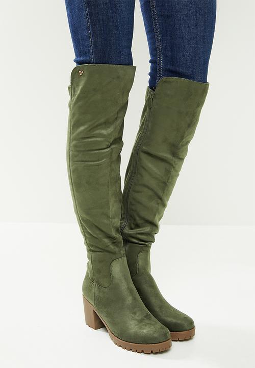 Butterfly Feet - Noel 1 over the knee boot - olive