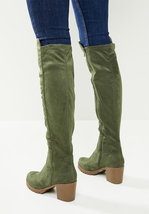 Butterfly Feet - Noel 1 over the knee boot - olive