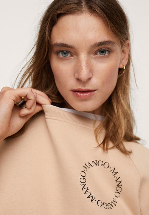 MANGO - Sweatshirt pstlogo1 - medium brown