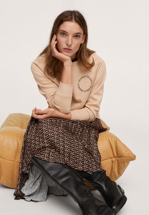 MANGO - Sweatshirt pstlogo1 - medium brown