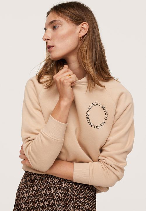 MANGO - Sweatshirt pstlogo1 - medium brown