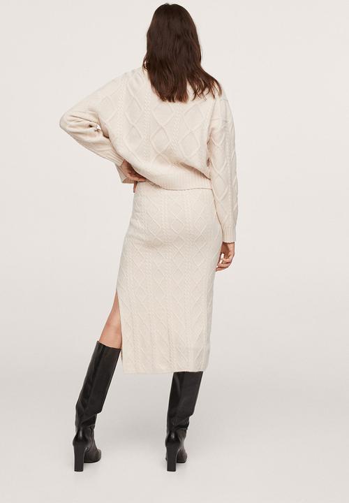 MANGO - Skirt camill - light beige