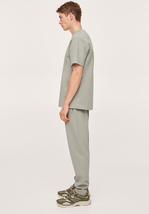 MANGO - Firosp Cotton jogger-style trouser - green