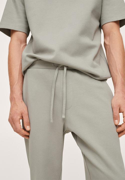 MANGO - Firosp Cotton jogger-style trouser - green