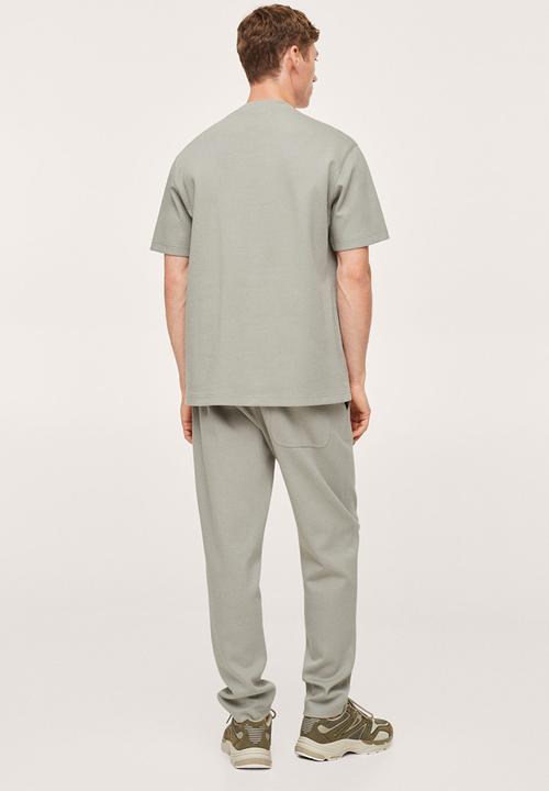 MANGO - Firosp Cotton jogger-style trouser - green