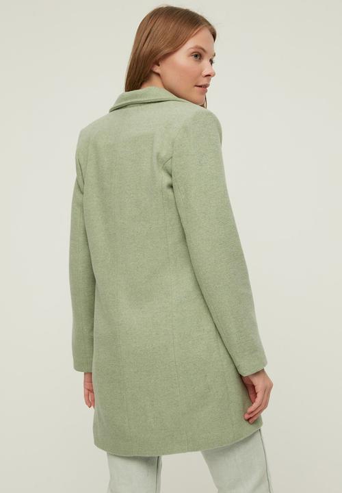 Trendyol - Front buttoned wool cachet coat - khaki