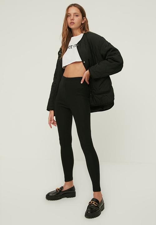 Trendyol - Knitted leggings - black